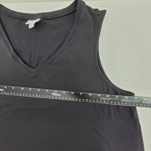 LulaRoe Tunic Tank Top Women's XL Black V Neck Long Length - Picture 5 of 8